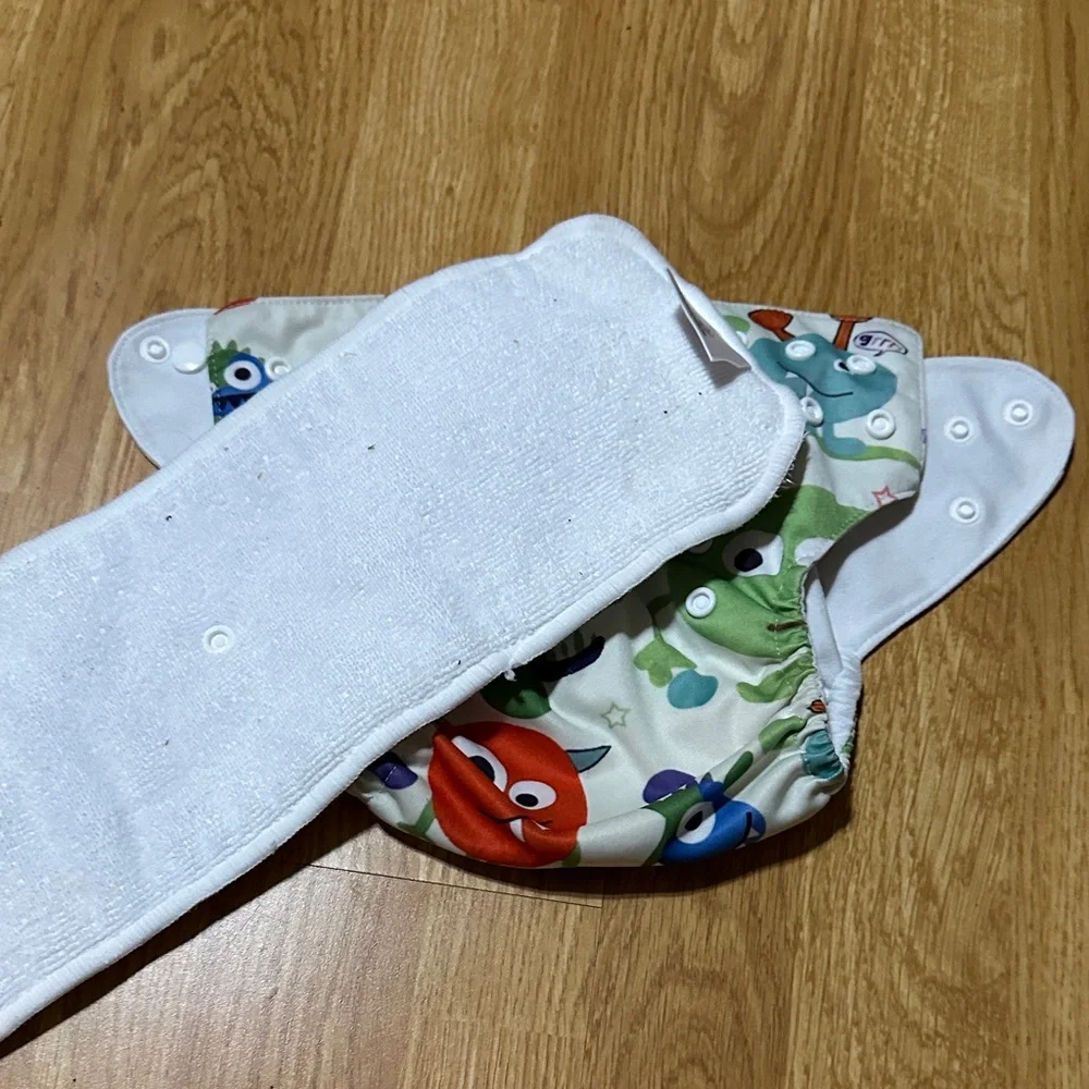 Colorful Monster Print Kids Diaper Cover